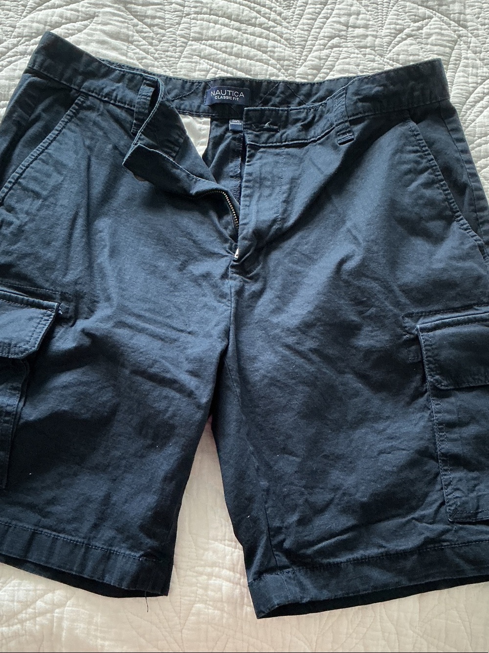 Nautica Dark Navy Cargo Shorts with Utility Pockets